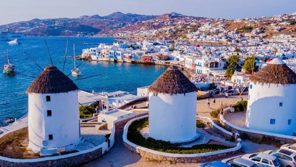 Mykonos Windmills at Sunset